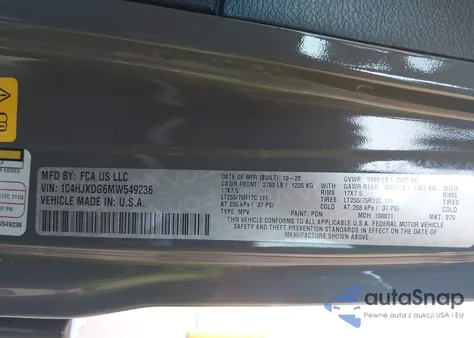 2021 Jeep Wrangler Unlimited Willys 4X4 из США, поврежденный, VIN 1C4HJXDG6MW549236